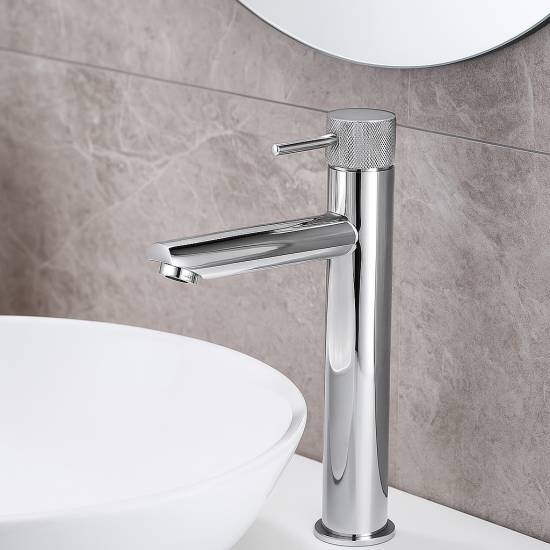 Lattice Edition Chrome Tall Basin Mixer Taps Tall Tapware Lattice Edition Chrome Tall Basin Mixer Taps Tall Tapware